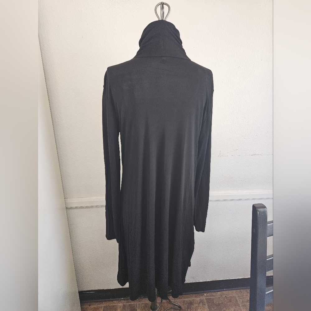 🌸 Eileen Fisher | 100% Silk Turtleneck Midi Dress, size L - Picture 9 of 10